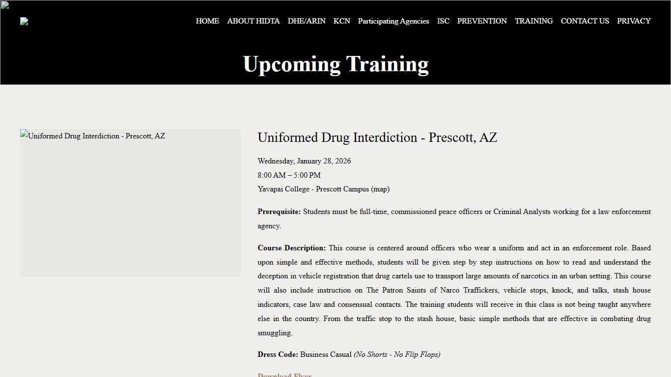 Upcoming Events — Arizona HIDTA