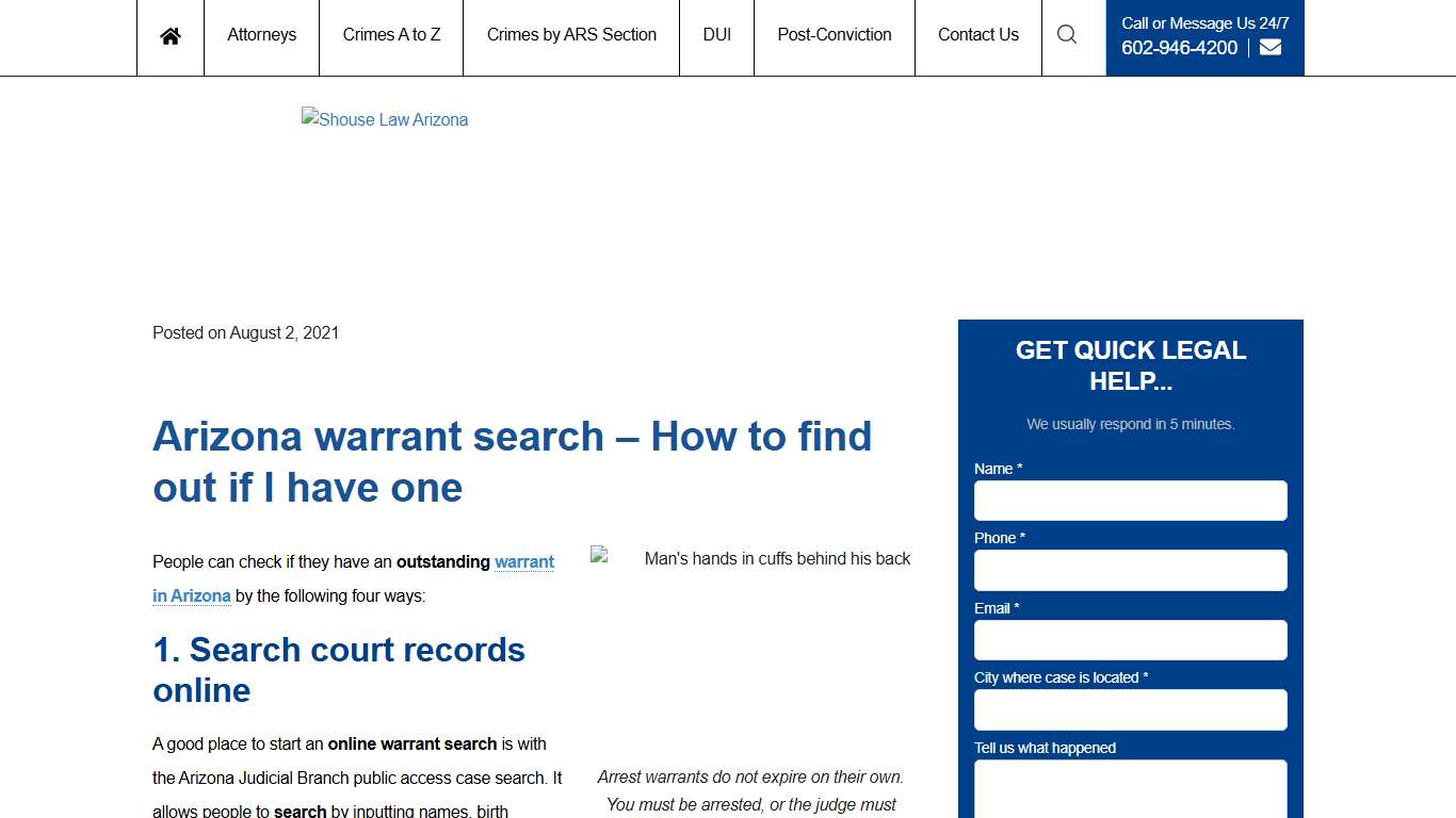 Arizona warrant search – How to find out if I have one